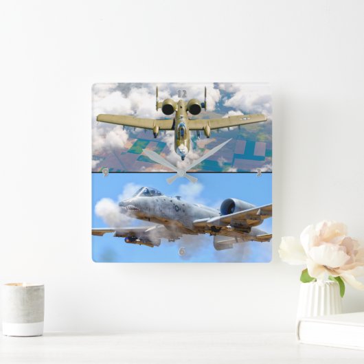 A-10C THUNDERBOLT II スクエア壁時計 (ホーム)
