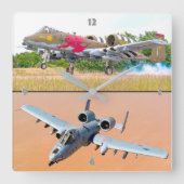 A-10C THUNDERBOLT II スクエア壁時計 (正面)