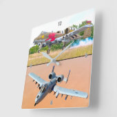 A-10C THUNDERBOLT II スクエア壁時計 (傾斜)