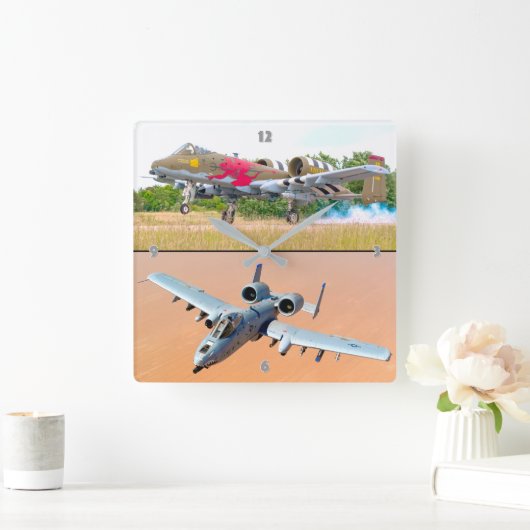 A-10C THUNDERBOLT II スクエア壁時計 (ホーム)