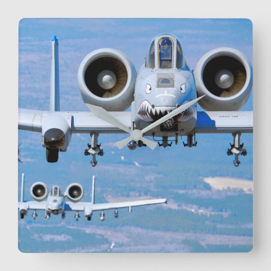 A-10C THUNDERBOLT II スクエア壁時計 (正面)