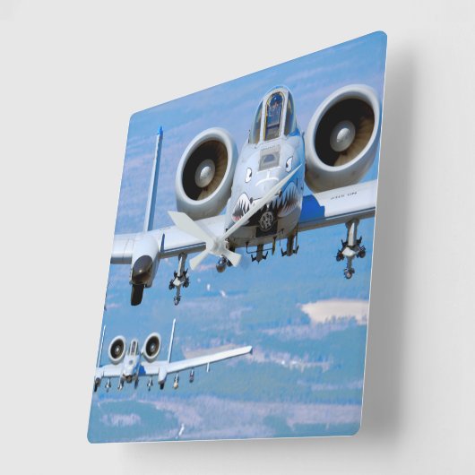 A-10C THUNDERBOLT II スクエア壁時計 (傾斜)