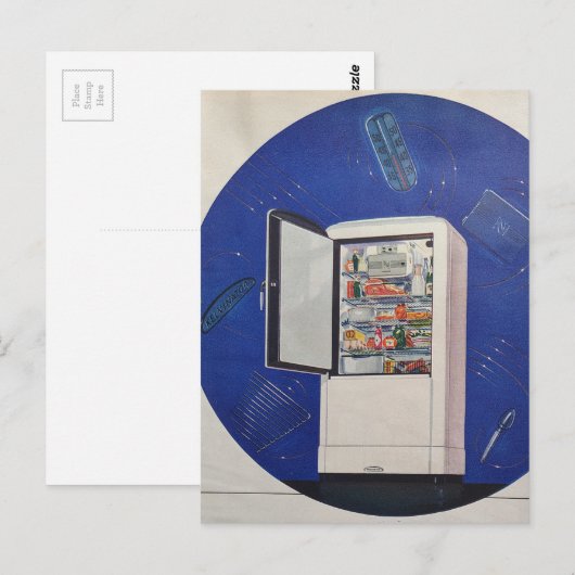 A 1930s era refrigerator ad ポストカード (正面/裏面)