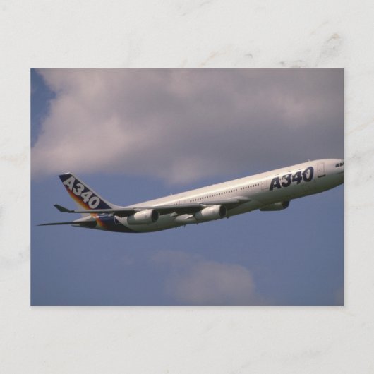 A-340エアバス、ヨーロッパエアライナー ポストカード (正面)