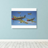 A-36アパッチ爆撃機の飛行 キャンバスプリント (インサイチュ (ウッドフロア))