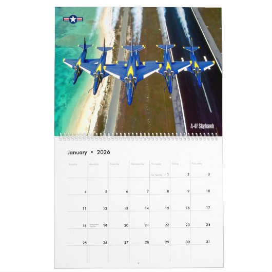 A-4スカイホーク カレンダー (1月 2026)