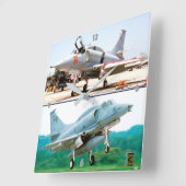 A-4スカイホーク スクエア壁時計 (傾斜)