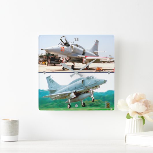 A-4スカイホーク スクエア壁時計 (ホーム)