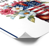 A 4th of July Please Remove Shoes Sign ポスター (角)