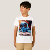 a-57 スタッフ、奇妙な青い宇宙人 tシャツ (正面フル)