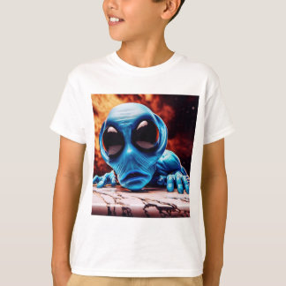 a-57 スタッフ、奇妙な青い宇宙人 tシャツ