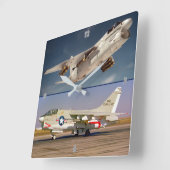 A-7コルセアII スクエア壁時計 (傾斜)