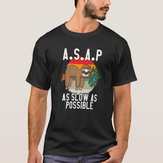 A A A Pは眠る怠け者の怠け者のように遅い Tシャツ (正面)