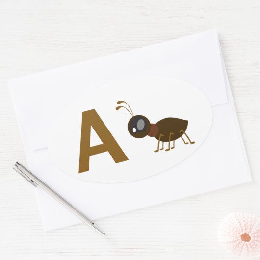 A - Ant 楕円形シール (封筒)