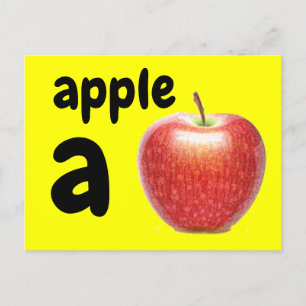 a - appleフラッシュカード ポストカード