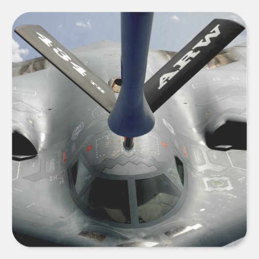 A B-2スピリットの航空機が定位置に着く スクエアシール (正面)