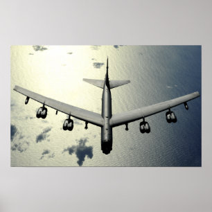 A B-52 Stratofortress in flight ポスター
