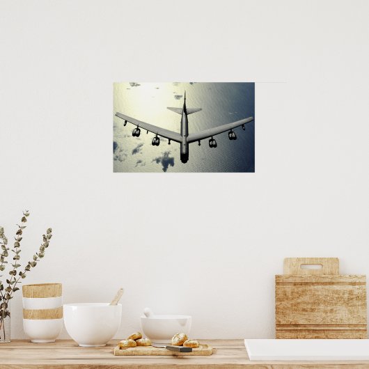 A B-52 Stratofortress in flight ポスター (キッチン)