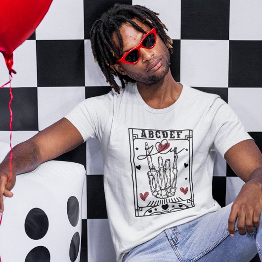 A B C D E F Youバレンタインデーおもしろい Tシャツ