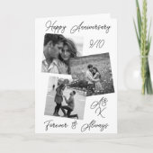 A B&W写真テンプレート結婚記念日 カード (正面)