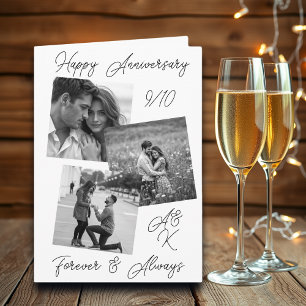 A B&W写真テンプレート結婚記念日 カード