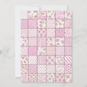 A Baby and Her Dog | Girl's Pink Baby Shower 招待状 (裏面)