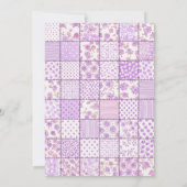 A Baby and Her Dog | Girl's Purple Baby Shower 招待状 (裏面)