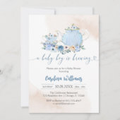 A Baby Boy Is Brewing Tea Party Baby Shower  招待状 (正面)