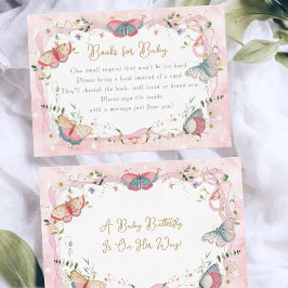 A Baby Butterfly Is On Her Way Baby Shower エンクロージャーカード