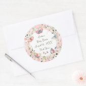 A Baby Butterfly Is On Her Way Baby Shower ラウンドシール (封筒)