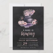 A Baby Is Brewing All in One Halloween Baby Shower 招待状 (正面)