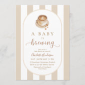 A Baby is Brewing Baby Shower 招待状 (正面)