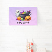 A baby is brewing baby shower backdrop 横断幕 (インサイチュ)