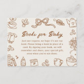 A Baby Is Brewing Baby Shower Books For Baby Card エンクロージャーカード (正面)
