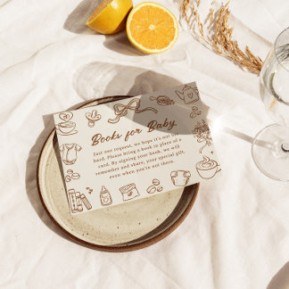 A Baby Is Brewing Baby Shower Books For Baby Card エンクロージャーカード