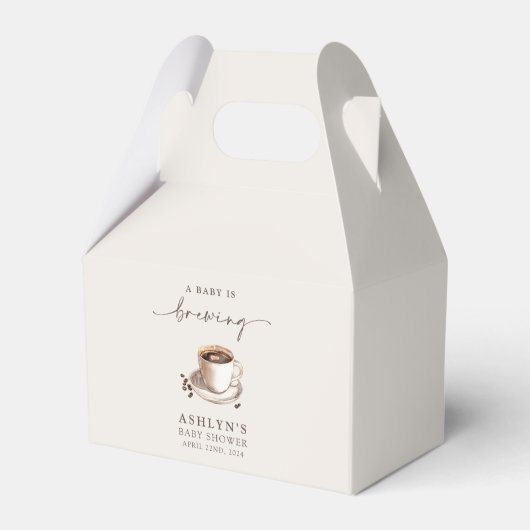 A Baby is Brewing Baby Shower Paper Favor Boxes フェイバーボックス (正面サイド)