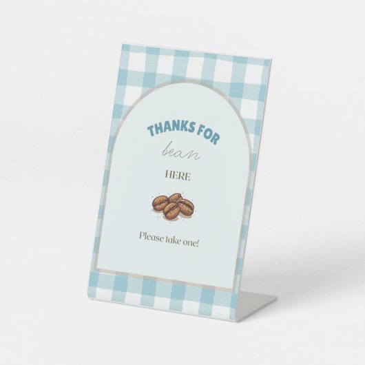 A Baby is Brewing Baby Shower Party Favor Sign 台座サイン (正面)