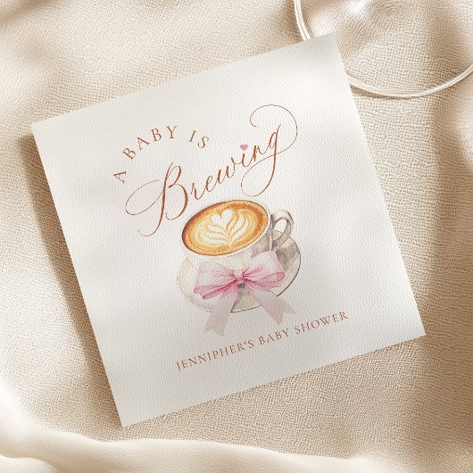 A Baby is Brewing Coffee スタンダードカクテルナプキン