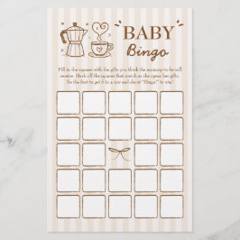 A Baby Is Brewing Coffee Baby Bingo Game