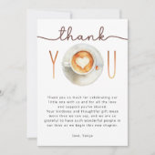 A Baby Is Brewing Coffee Baby Shower  サンキューカード (正面)