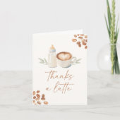 A Baby is Brewing Coffee Baby Shower サンキューカード (正面)