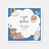 A Baby Is Brewing Coffee Baby Shower  スタンダードカクテルナプキン (正面)