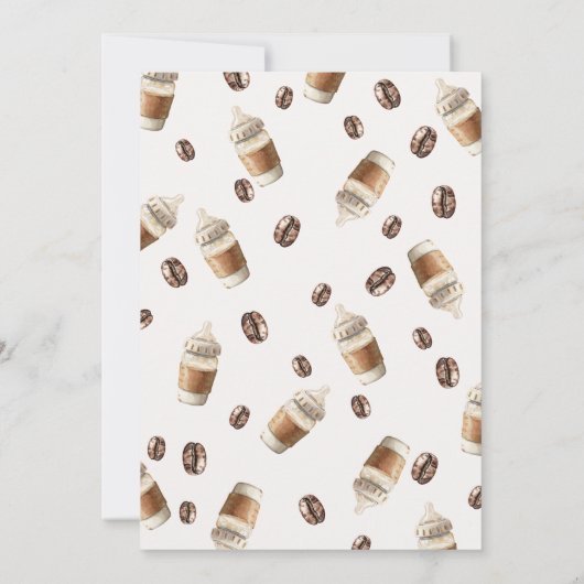 A Baby is Brewing' Coffee Baby Shower 招待状 (裏面)