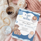 A Baby Is Brewing Coffee Baby Shower  招待状