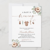 A Baby Is Brewing Coffee Baby Shower 招待状 (正面)