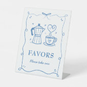 A Baby Is Brewing Coffee Baby Shower Favors Sign 台座サイン (正面)