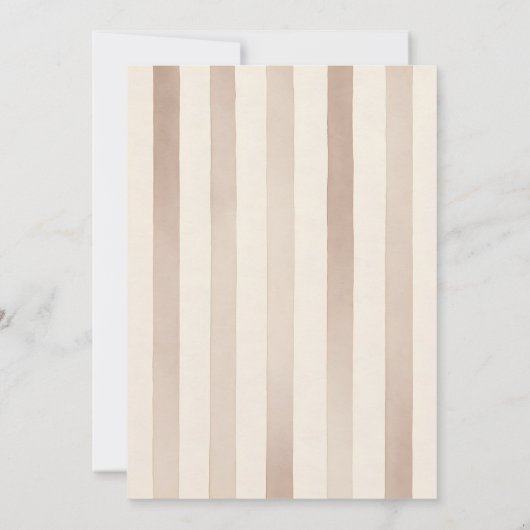 A Baby is Brewing Coffee bow hand drawn Shower 招待状 (裏面)