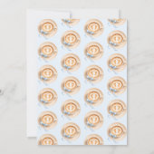 A Baby is Brewing Coffee Boy Blue Bow Baby Shower 招待状 (裏面)