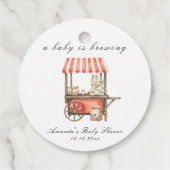 A Baby Is Brewing Coffee Cart Baby Shower フェイバータグ (裏面)