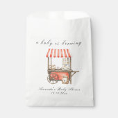 A Baby Is Brewing Coffee Cart Baby Shower フェイバーバッグ (正面)
